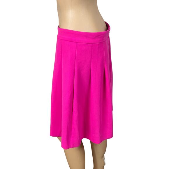 J.Crew Hot Pink Fuchsia Box Pleat Barbiecore Mini Skirt SZ 6 - Picture 6 of 9